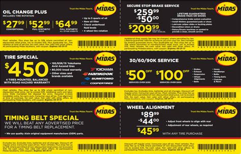 midas coupons